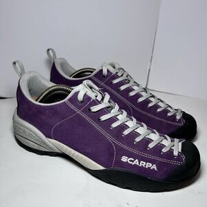 SCARPA Women's Mojito Lightweight Shoes Vibram Hiking Walking 8.5 Purple Suede